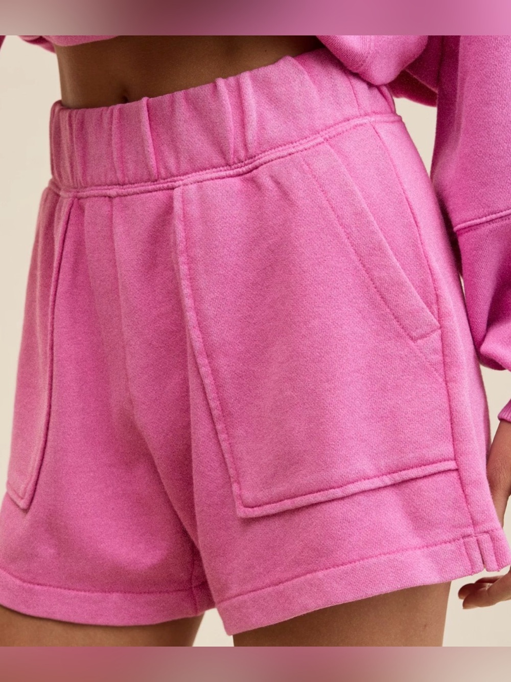 Aerie Go To Shorts, Hot Fuchsia, Size S